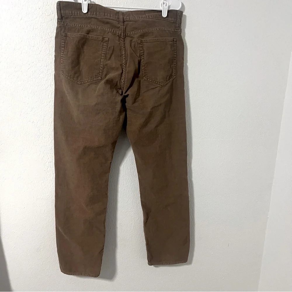 J. Crew Men’s Tan Corduroy Pants Size W33 X L32 Straight Leg 100% Cotton Chino